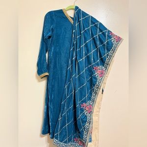 Blue Velvet Three-Piece Suit